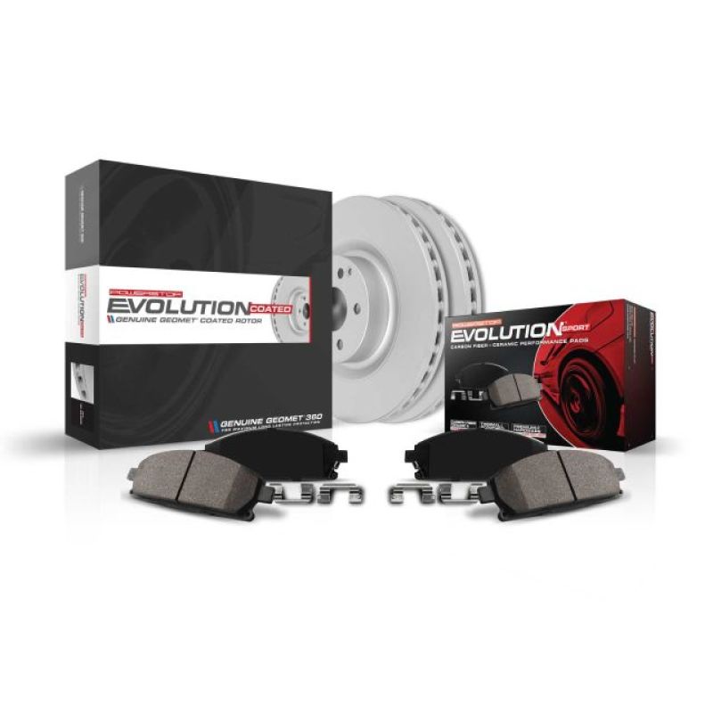 Power Stop 99-00 Mercedes-Benz C230 Front Z23 Evolution Sport Coated Brake Kit