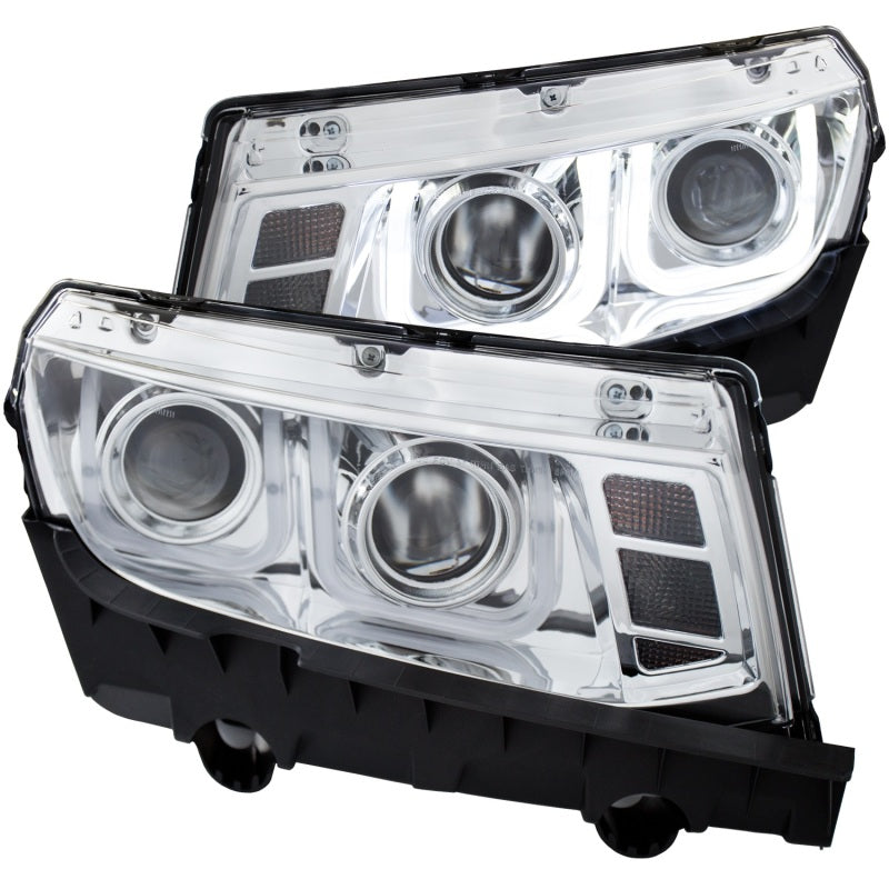 ANZO 2014-2015 Chevrolet Camaro Projector Headlights w/ U-Bar Chrome