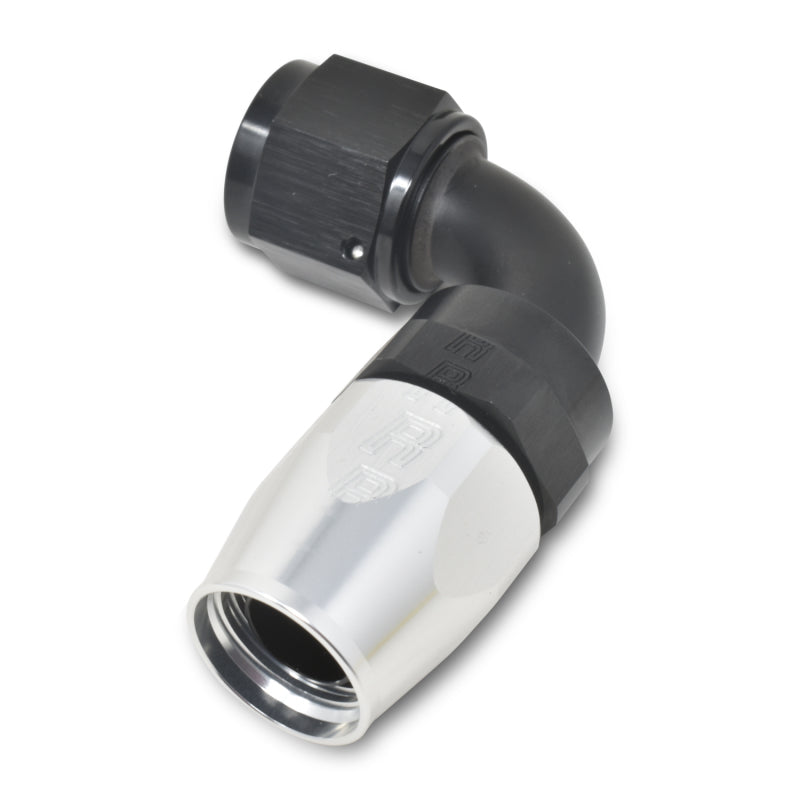 
                      
                        Russell Performance -6 AN Black/Silver 90 Degree Full Flow Hose End
                      
                    