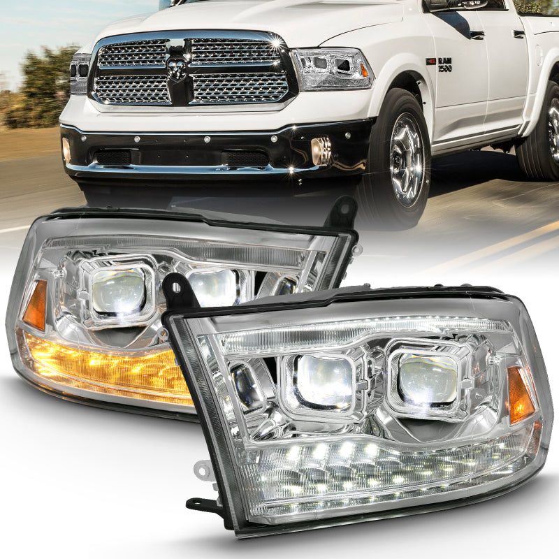 
                      
                        ANZO 2009-2018 Dodge Ram 1500 Led Projector Plank Style Switchback H.L Halo Chrome Amber (OE Style)
                      
                    