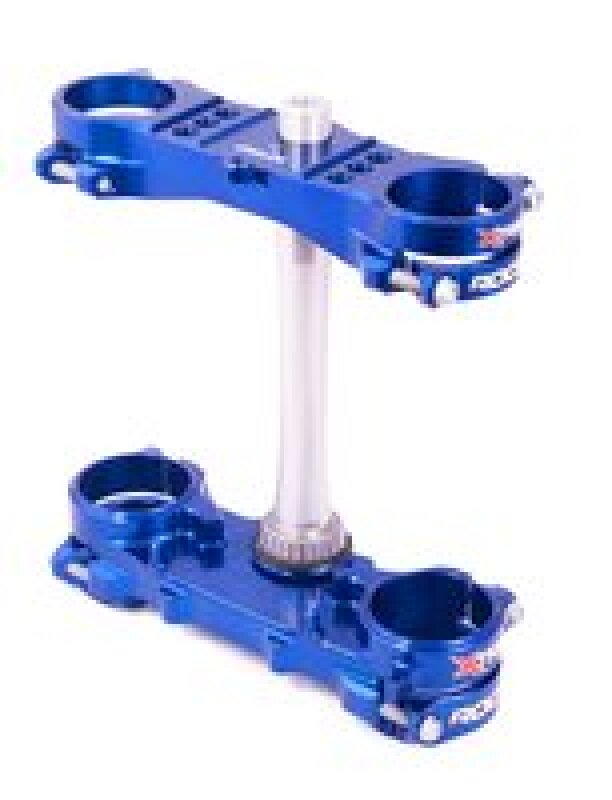 XTrig 06+ Yamaha YZ 125 ROCS Tech Triple Clamp 25 mm. Offset M12 - Blue