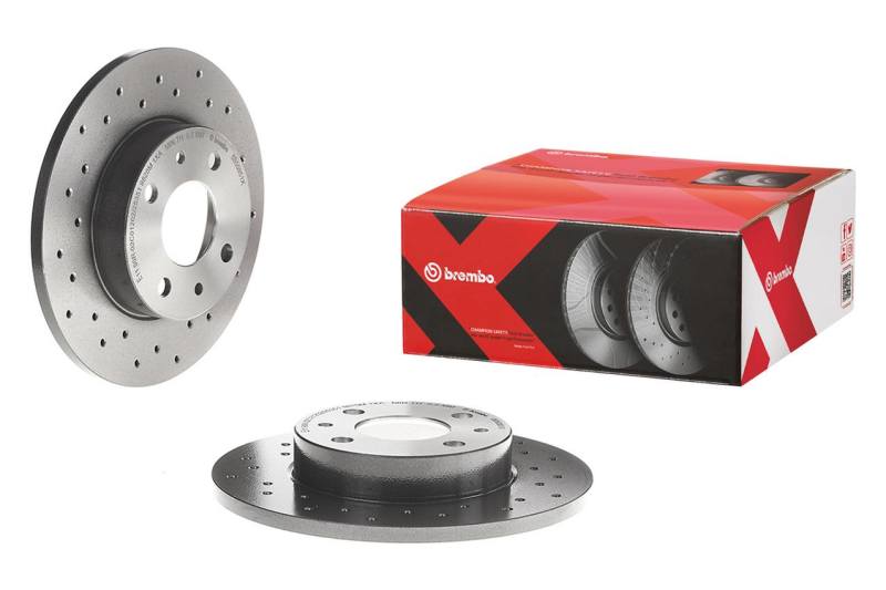 Brembo 98-03 Mercedes-Benz CLK320/99-03 CLK430 Front Premium Xtra Cross Drilled UV Coated Rotor