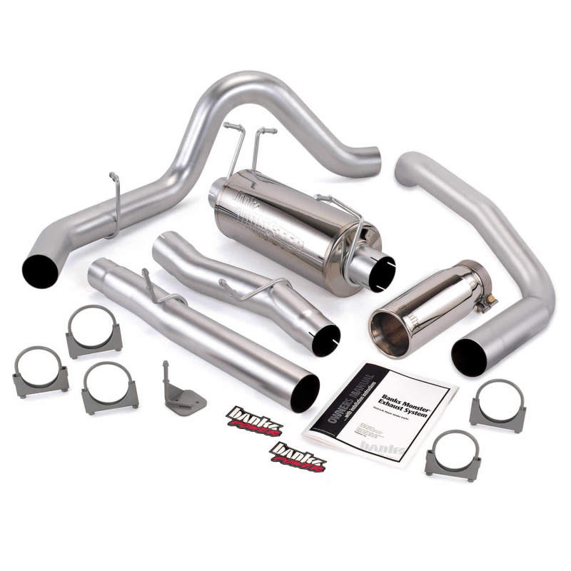 
                      
                        Banks Power 03-07 Ford 6.0L CCSB Monster Exhaust System - SS Single Exhaust w/ Chrome Tip
                      
                    