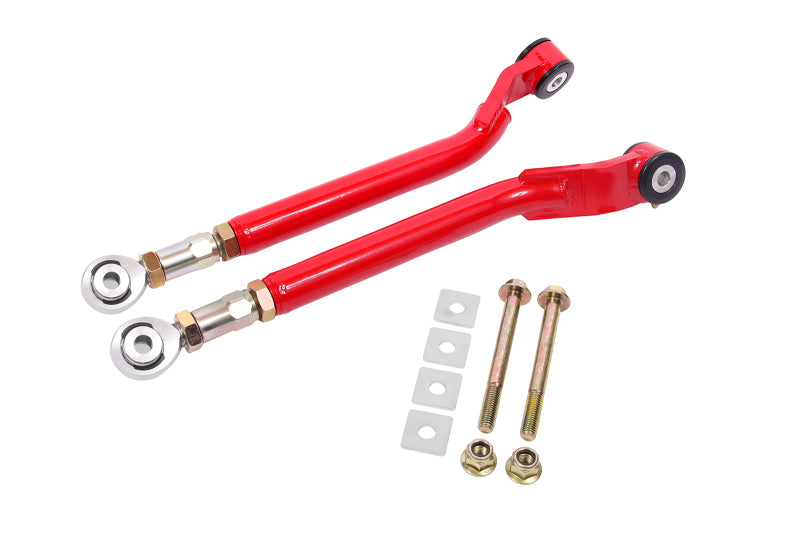 BMR 08-17 Challenger Rear On-Car Adj. Toe Rods Delrin/Rod End Combo - Red