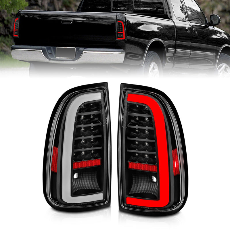 ANZO 00-06 Toyota Tundra LED Taillights w/ Light Bar Black Housing Clear Lens