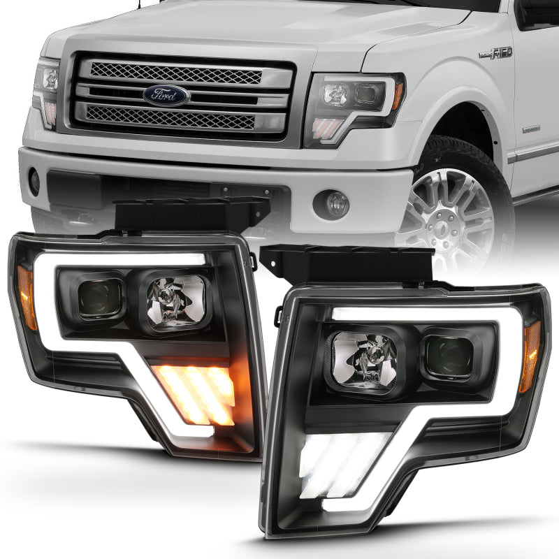 
                      
                        ANZO 2009-2013 Ford F-150 Projector Light Bar G4 Switchback H.L.Black Amber
                      
                    