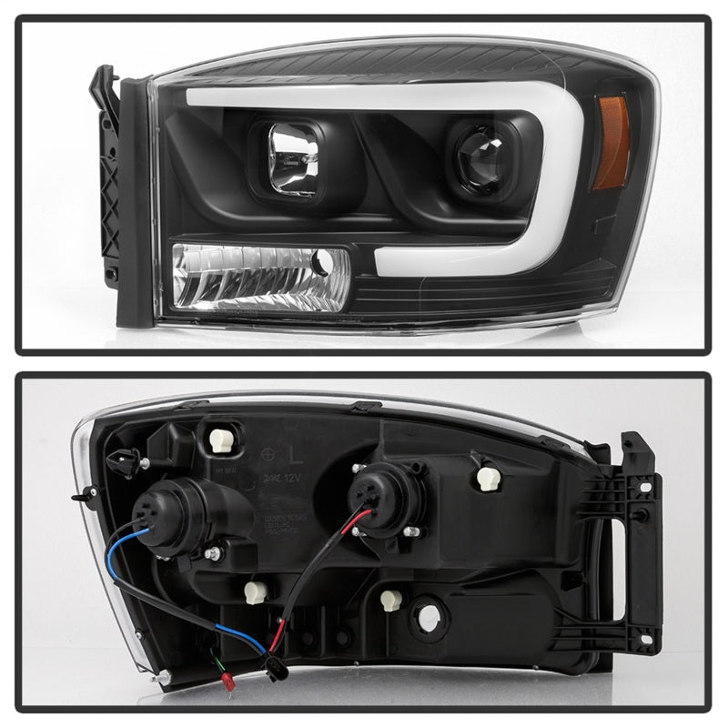 
                      
                        Spyder Dodge Ram 1500 06-08 V2 Projector Headlights - Light Bar DRL - Black (PRO-YD-DR06V2-LB-BK)
                      
                    