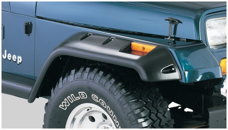 
                      
                        Bushwacker 87-95 Jeep Wrangler Cutout Style Flares 4pc Cutting Optional Not Renegade - Black
                      
                    