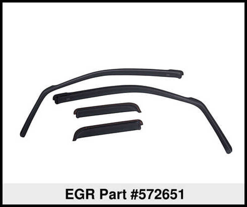 
                      
                        EGR 09+ Dodge Ram Pickup Quad Cab In-Channel Window Visors - Set of 4 (572651)
                      
                    