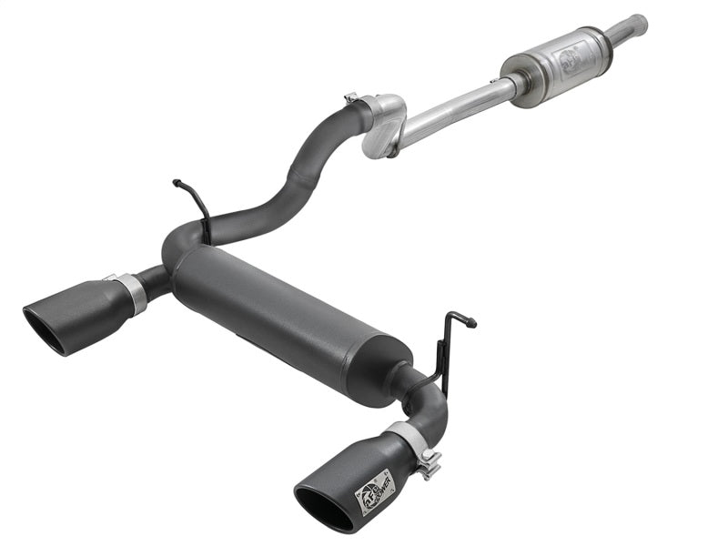 aFe Rebel Series 2.5in 409 SS Cat-Back Exhaust System w/ Black Tips Jeep Wrangler (JL) 2018 V6 3.6L