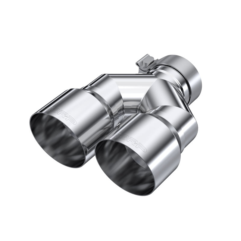 
                      
                        MBRP 3in ID / Dual 4in OD Out Staggered L 9.87in / R 9.37in Single Wall T304 SS Univ Exhaust Tip
                      
                    