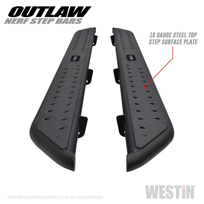 
                      
                        Westin 15-19 Ford F-150 SuperCrew / 17-19 Ford F-250/350 Crew Cab Outlaw Nerf Step Bars
                      
                    