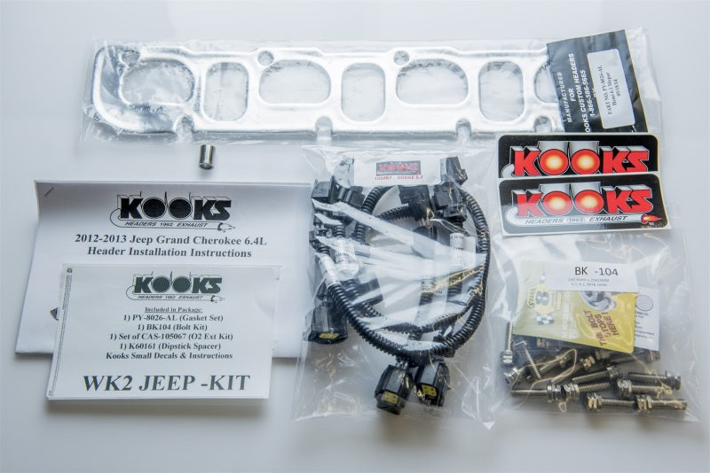 
                      
                        Kooks 2012+ WK2 Jeep/ Durango 6.4L 1-7/8in x 3in SS Long Tube Headers - Cat SS Conn Pipe
                      
                    