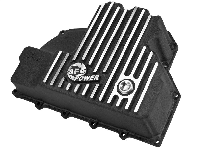 AFE Engine Oil Pan Black Machined; 14-16 Dodge RAM 1500 EcoDiesel 3.0L V6 (td)