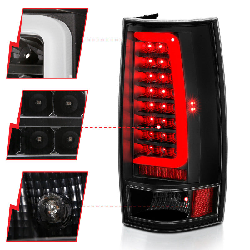 
                      
                        ANZO 2007-2014 Chevy Tahoe LED Taillight Plank Style Black w/Clear Lens
                      
                    