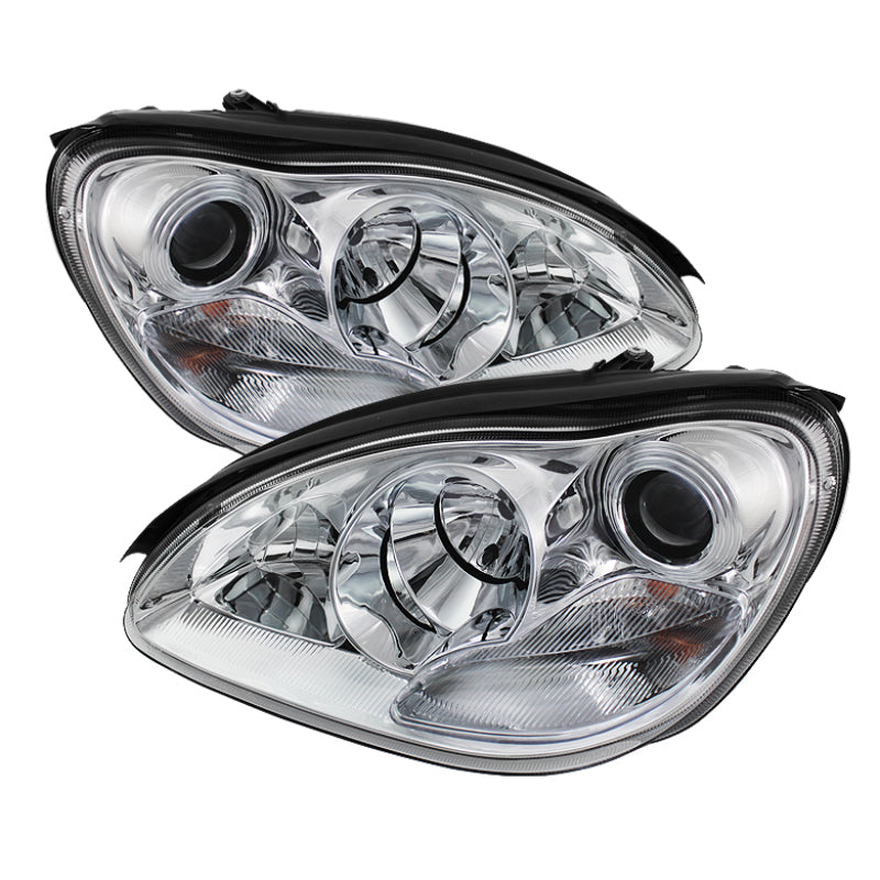 Spyder Mercedes Benz S-Class 03-06 Projector Headlights Xenon/HID Model- Chrm PRO-YD-MBW220-HID-C