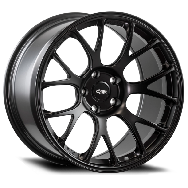 Konig Forged F1M 18X9.5 5X114.3 ET25 Satin Black Knurled Bead