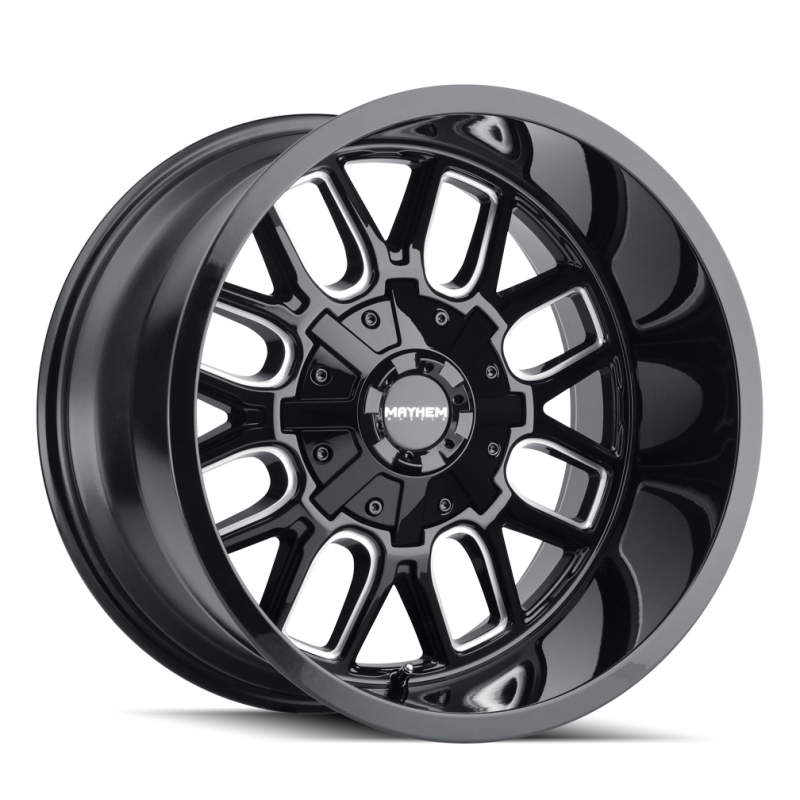 Mayhem 8107 Cogent 20x9 / 6x135 BP / -8mm Offset / 106mm Hub Black w/ Milled Spokes Wheel