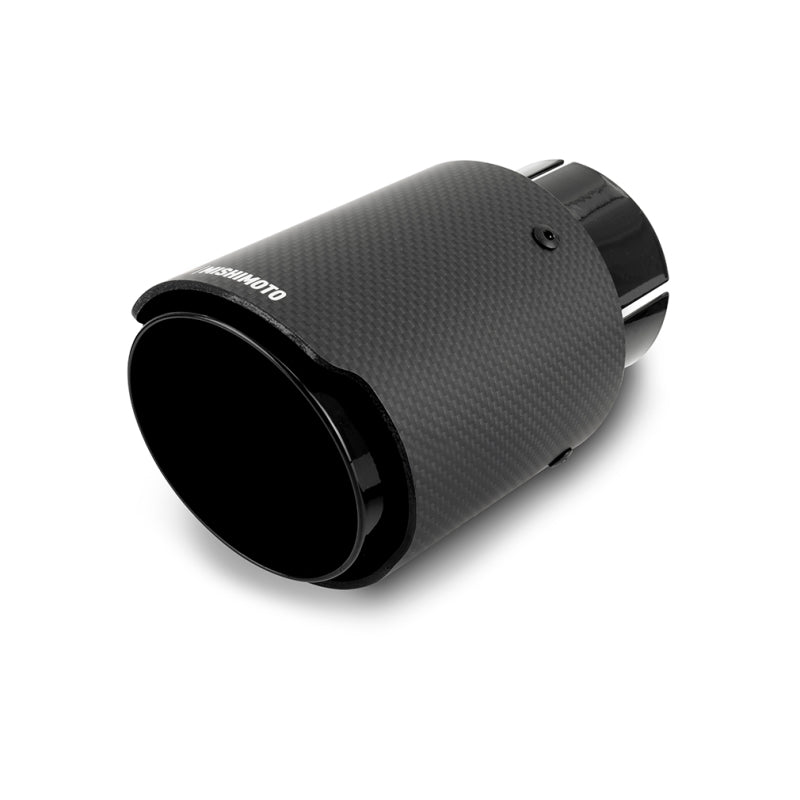 
                      
                        Mishimoto Carbon Fiber Muffler Tip 3in Inlet 4in Outlet Black
                      
                    