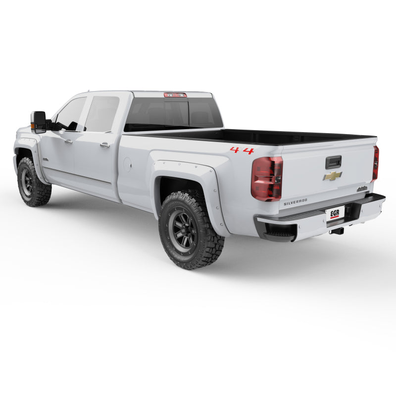 
                      
                        EGR 14+ Chev Silverado 6-8ft Bed Bolt-On Look Color Match Fender Flares - Set - Summit White
                      
                    