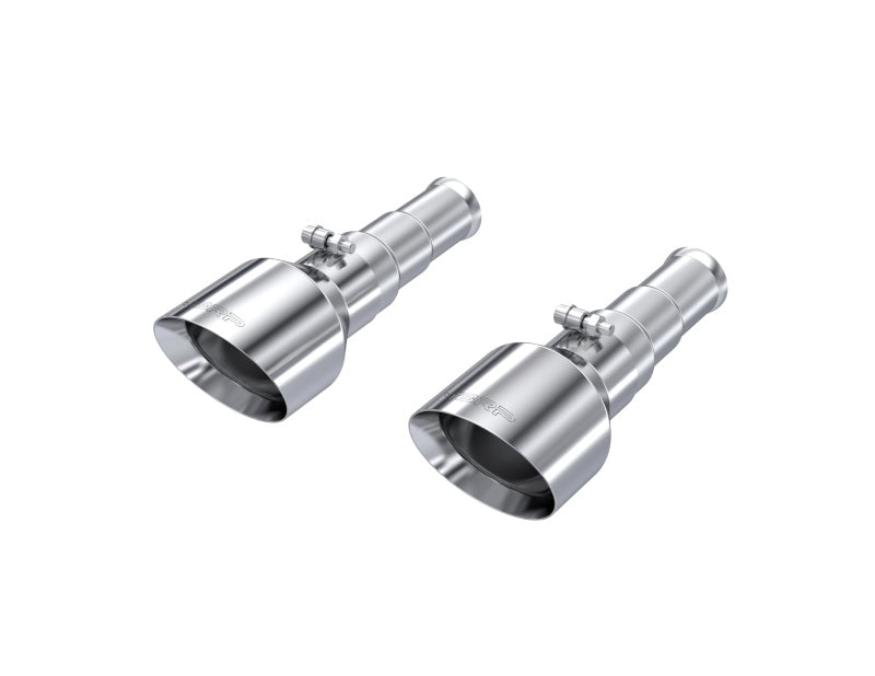 
                      
                        MBRP 19-24 Ram 1500 5.7L Hemi 3in Inlet 5in OD Dual Wall Angle Cut T304 SS Exhaust Tips - Pairs
                      
                    