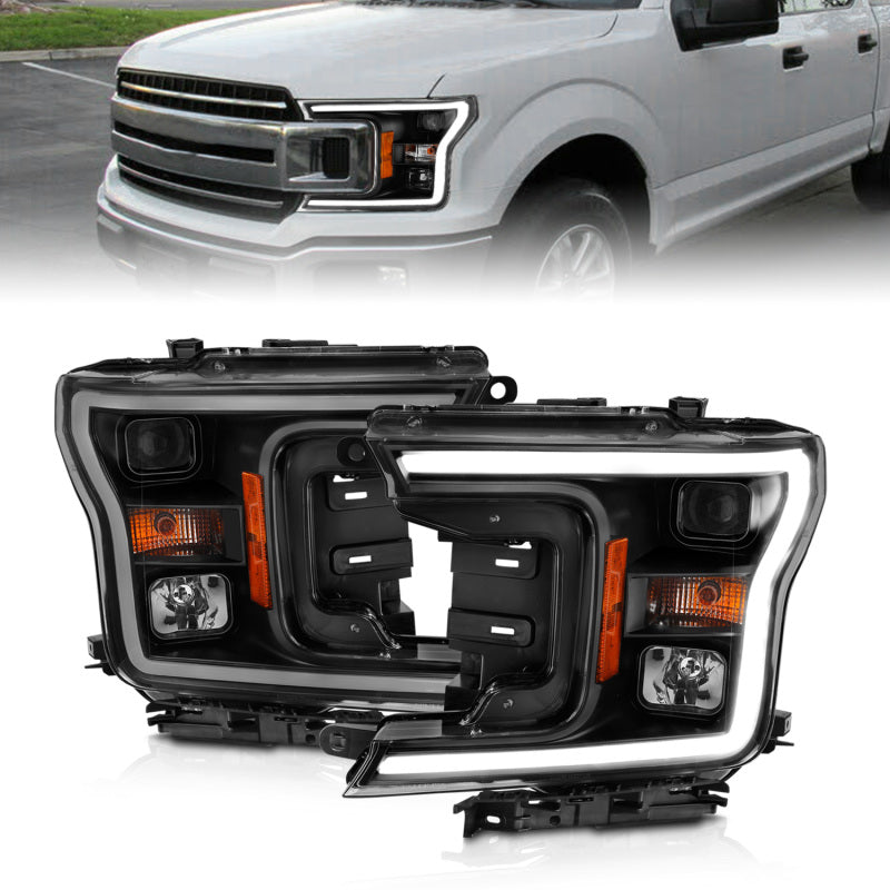 
                      
                        ANZO 2018-2019 Ford F-150 Projector Plank Style H.L. Black Amber (Without Switchback)
                      
                    