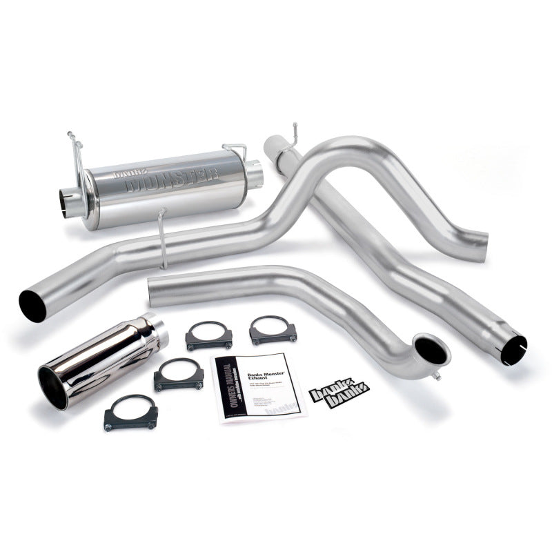 
                      
                        Banks Power 00-03 Ford 7.3L / Excursion Monster Exhaust System - SS Single Exhaust w/ Chrome Tip
                      
                    