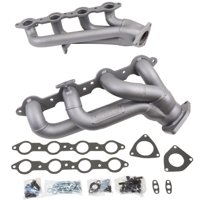 BBK 99-04 GM Truck SUV 4.8 5.3 Shorty Tuned Length Exhaust Headers - 1-3/4 Titanium Ceramic