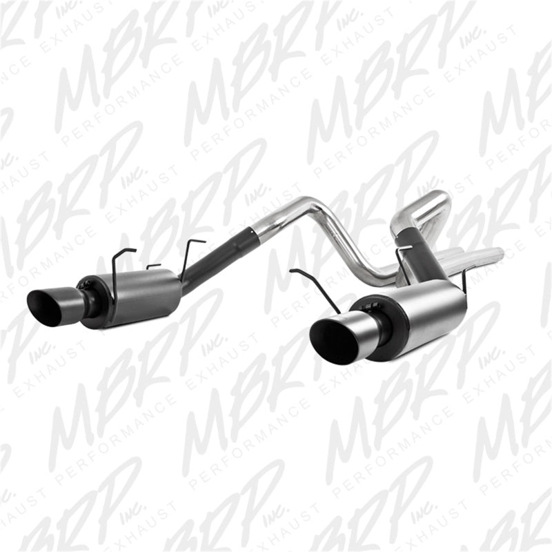 
                      
                        MBRP 11-14 Ford Mustang GT 5.0L 3in Cat Back Dual Split Rear Street Version 4in Tips - Black
                      
                    