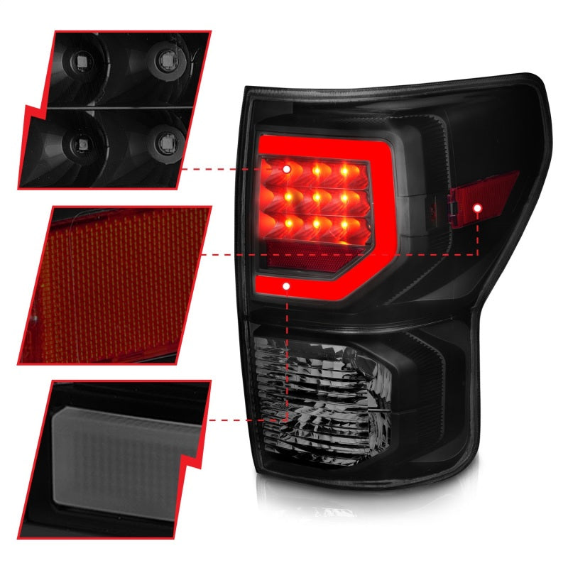 
                      
                        Anzo 07-11 Toyota Tundra Full LED Tailights Black Housing Smoke Lens G2 (w/C Light Bars)
                      
                    