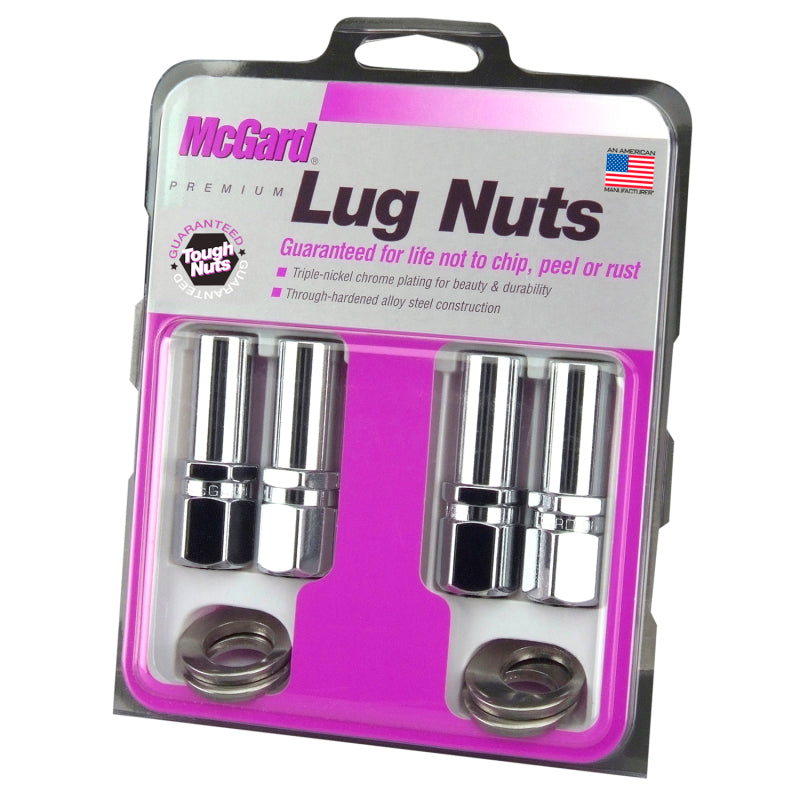 
                      
                        McGard Hex Lug Nut (Drag Racing X-Long Shank) 1/2-20 / 13/16 Hex / 2.475in. Length (4-Pack) - Chrome
                      
                    