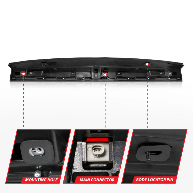 
                      
                        ANZO 2007-2014 Chevrolet Suburban 1500 LED 3rd Brake Light Black Housing Smoke Lens w/ Spoiler 1pc
                      
                    