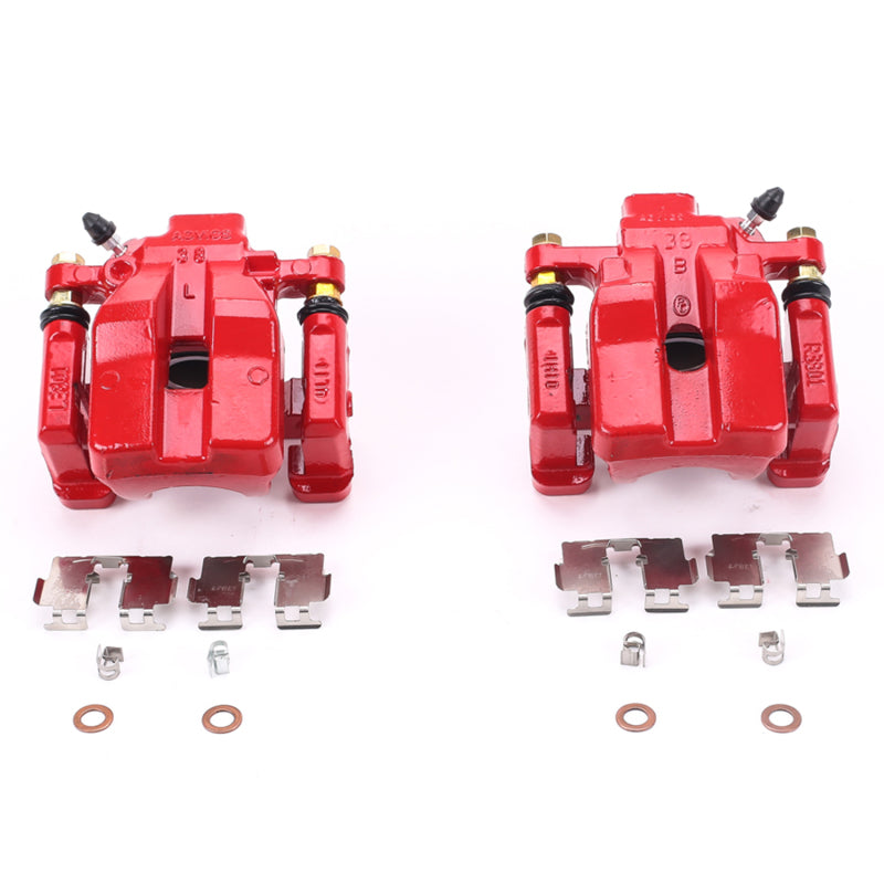 Power Stop 13-18 Lexus ES300h Rear Red Calipers w/Brackets - Pair