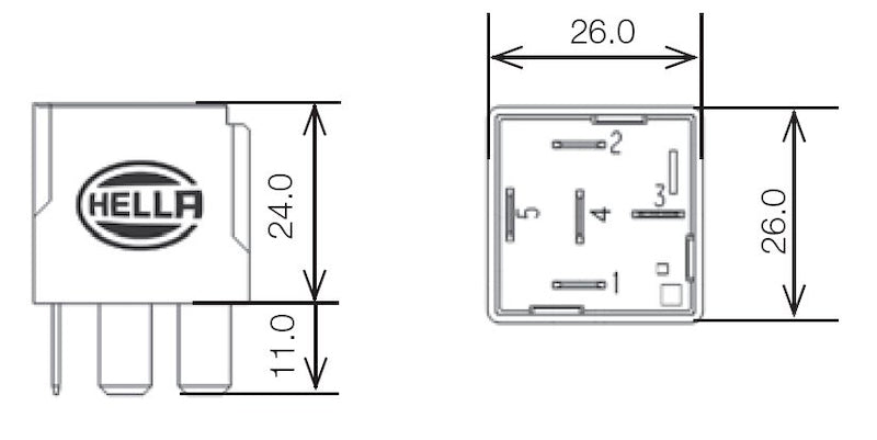 Hella Relay 12V 20/40A Spdt Res