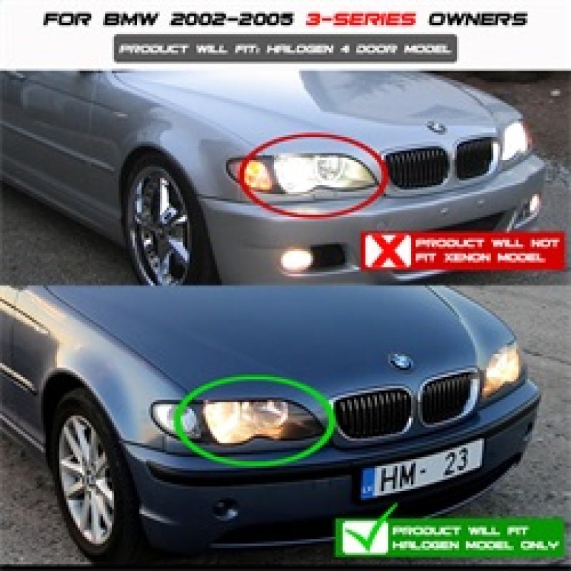 
                      
                        Spyder BMW E46 3-Series 02-05 4DR Projector Headlights 1PC LED Halo Blk PRO-YD-BMWE4602-4D-AM-BK
                      
                    