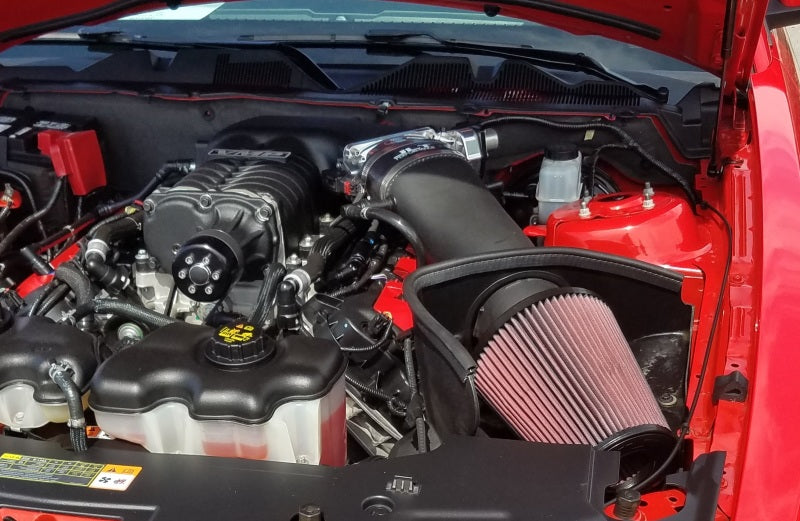 JLT 11-14 Ford Mustang GT (w/Roush/Whipple S/C) Black Textured Big Air Intake w/Red Filter -Tune Req