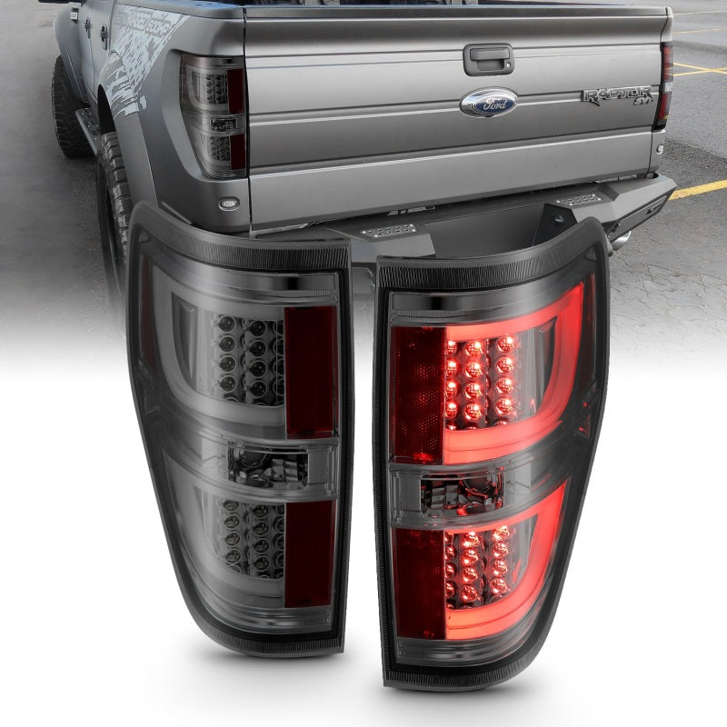 ANZO 2009-2013 Ford F-150 LED Taillights Smoke