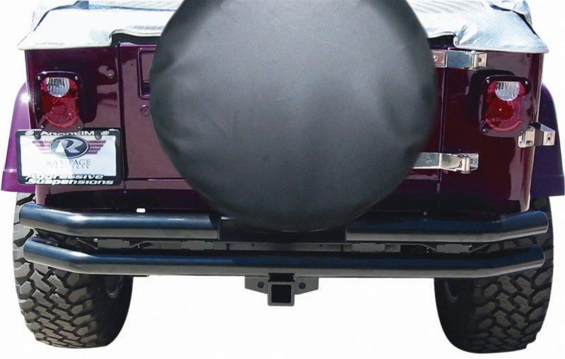 Rampage 1976-1983 Jeep CJ5 Double Tube Rear Bumper - Black