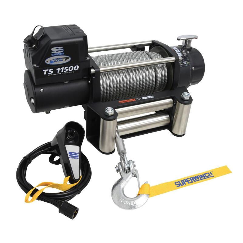 
                      
                        Superwinch 11500 LBS 12V DC 3/8in x 84ft Steel Rope Tiger Shark 11500 Winch
                      
                    