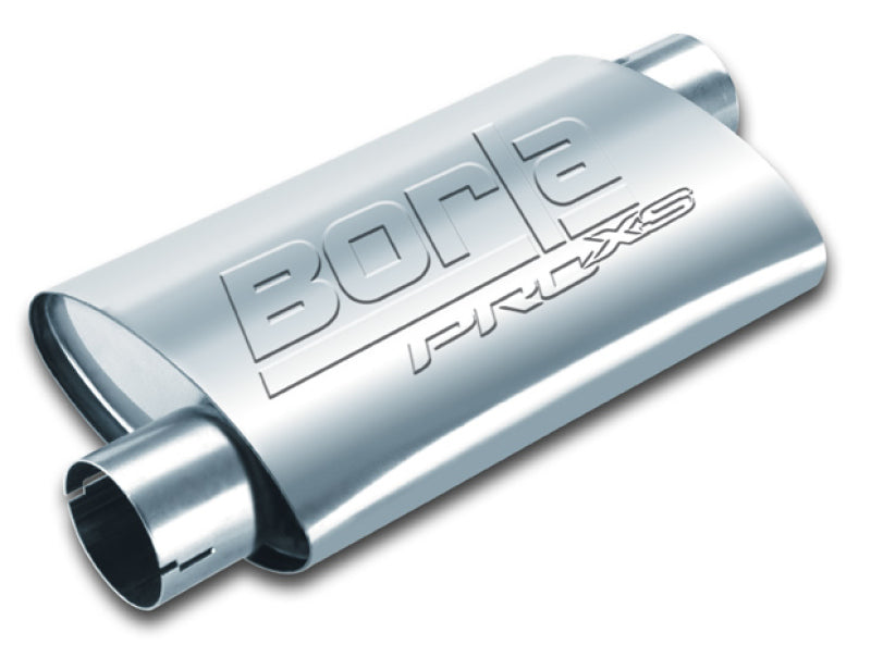 
                      
                        Borla Universal Pro-XS Muffler Oval 3in Inlet/Outlet Offset/Offset Notched Muffler
                      
                    