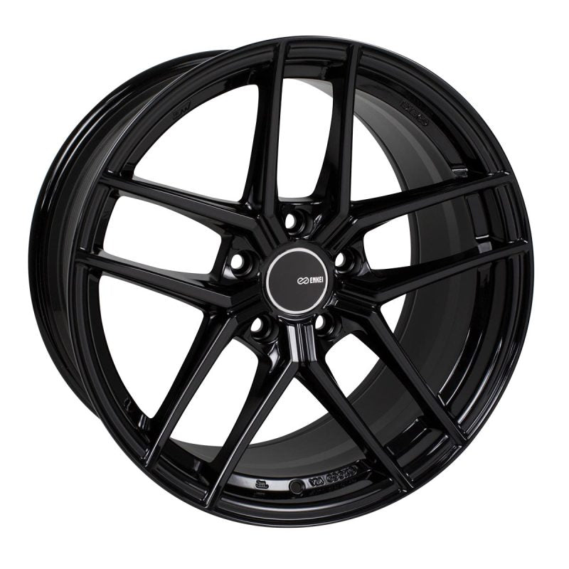 Enkei TY5 19x9.5 5x114.3 15mm Offset 72.6mm Bore Black Wheel