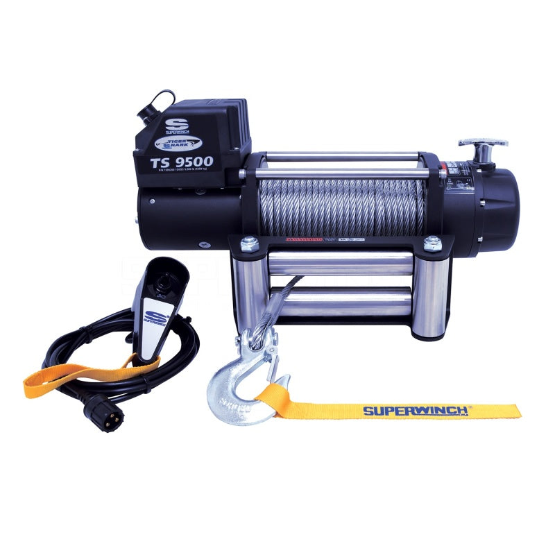 
                      
                        Superwinch 9500 LBS 12V DC 11/32in x 95ft Steel Rope Tiger Shark 9500 Winch
                      
                    