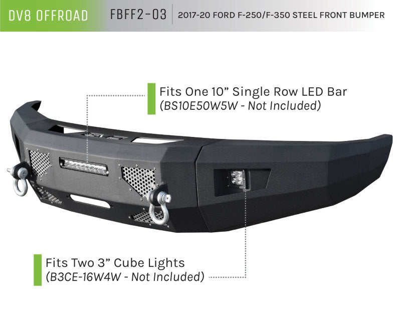 
                      
                        DV8 Offroad 2017+ Ford F-250/F-350/F-450 Front Bumper
                      
                    