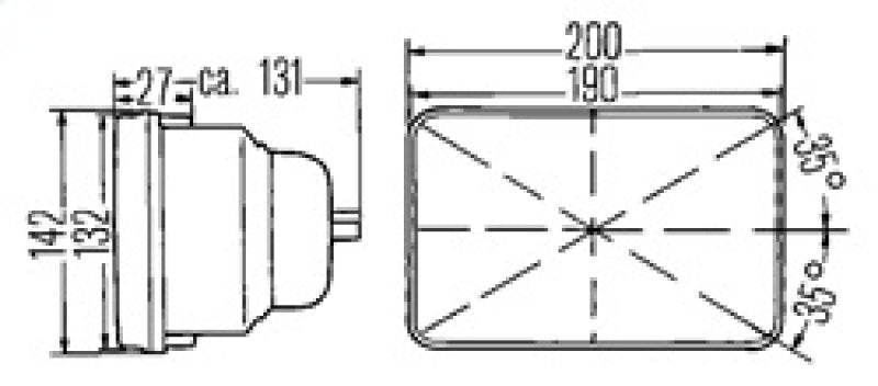 
                      
                        Hella Vision Plus 8in x 6in Sealed Beam Conversion Headlamp - Single Lamp
                      
                    