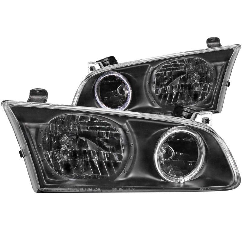 ANZO 2000-2001 Toyota Camry Crystal Headlights w/ Halo Black