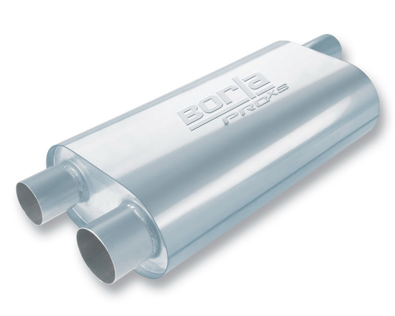 
                      
                        Borla Universal Oval Transverse Single 3in Inlet/2.5in Outlet 19in x 10.25in x 5.5in Turbo Muffler
                      
                    