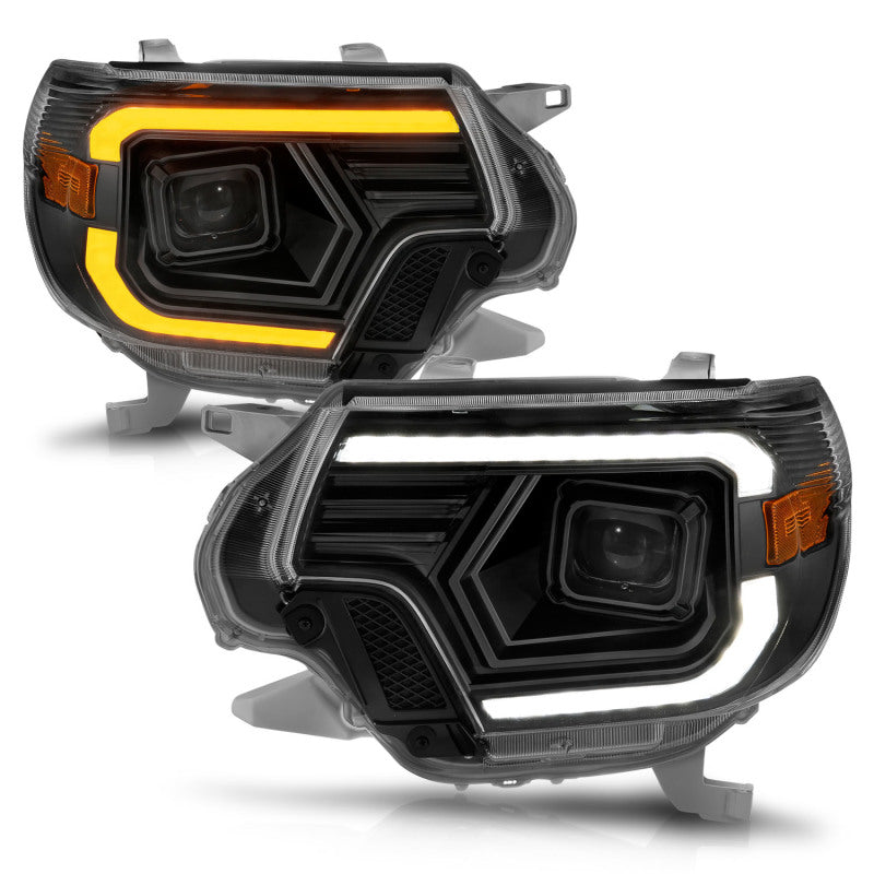 
                      
                        ANZO 12-15 Toyota Tacoma Projector Headlights - w/ Light Bar Switchback Black Housing
                      
                    