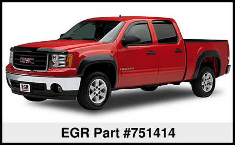 
                      
                        EGR 07-13 GMC Sierra LD 5.8ft Bed Rugged Look Fender Flares - Set (751414)
                      
                    