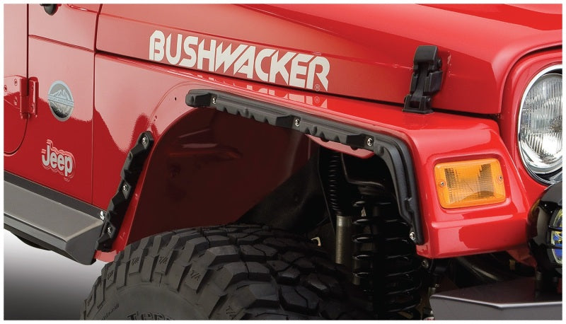 
                      
                        Bushwacker 97-06 Jeep Wrangler Flat Style Flares 4pc - Black
                      
                    