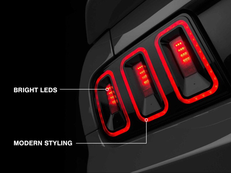 
                      
                        Raxiom 05-09 Ford Mustang Gen5 Tail Lights- Black Housing (Smoked Lens)
                      
                    